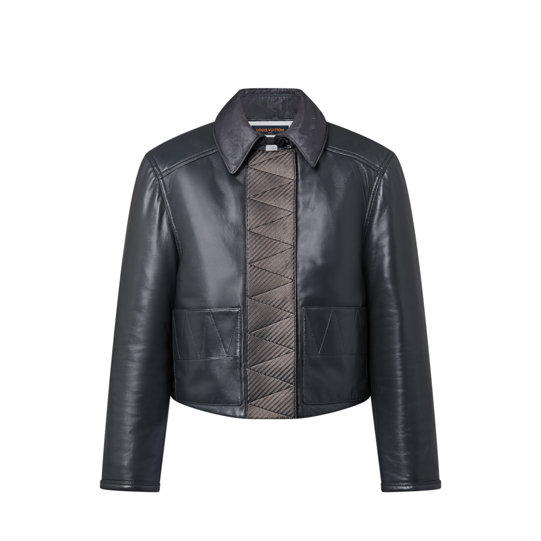 Topstitched Leather Boxy Jacket - Ready-to-Wear | LOUIS VUITTON